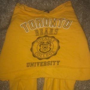 Yellow Sports Long Sleeve Crop Top